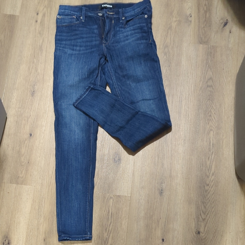 Express Women's Dark Blue Skinny Jeans